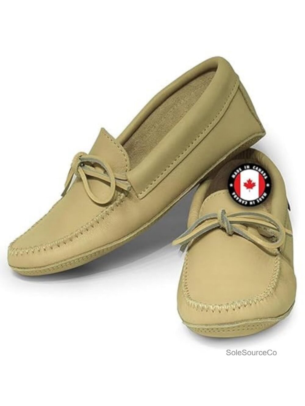 Women's Genuine Cowhide Leather Mocc Indoor House Shoes Handcrafted Canada